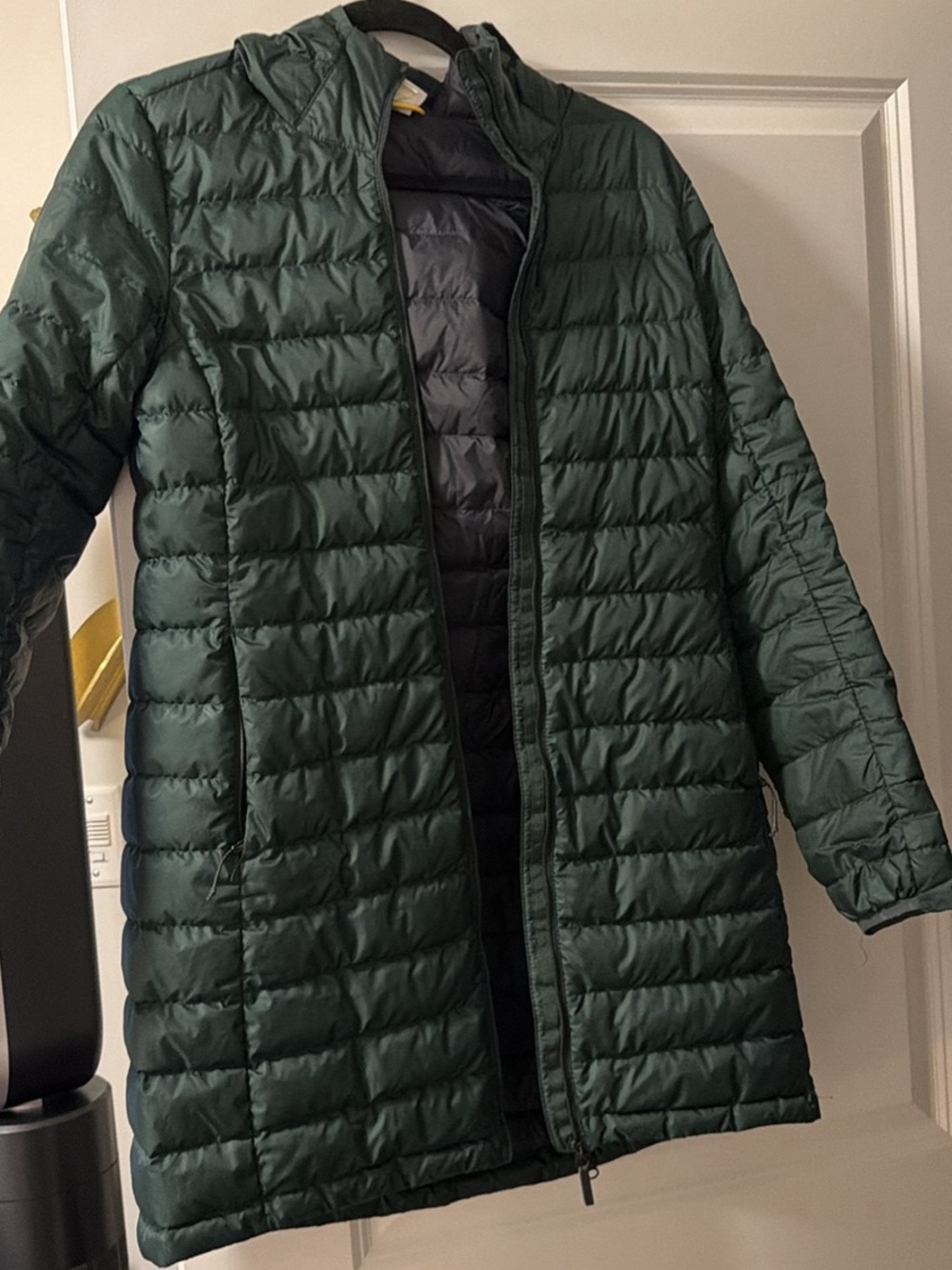 Lole Women's Forest Green Quilted Long Puffer Coat